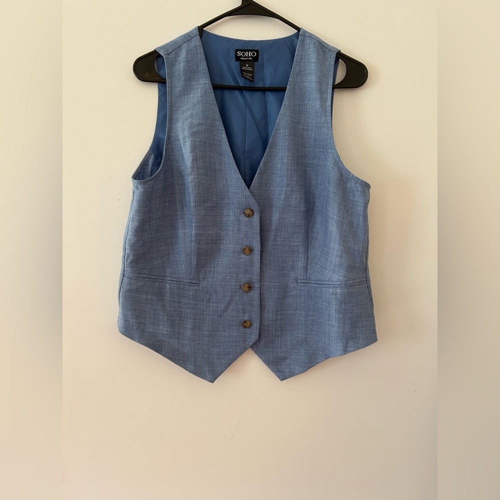 Soho Apparel Light Blue Vest